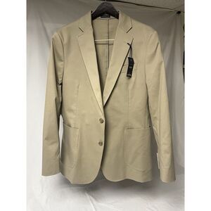 NWT Men's Stafford 42R Classic Fit Cotton Suit Jacket Separate Khaki Reg $160